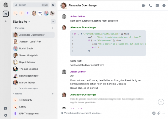 Screenshot CoreBiz Teams